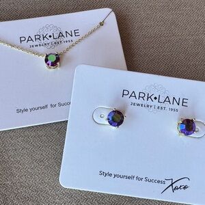 Park Lane Impresses Earrings and Pendant - Boysenberry